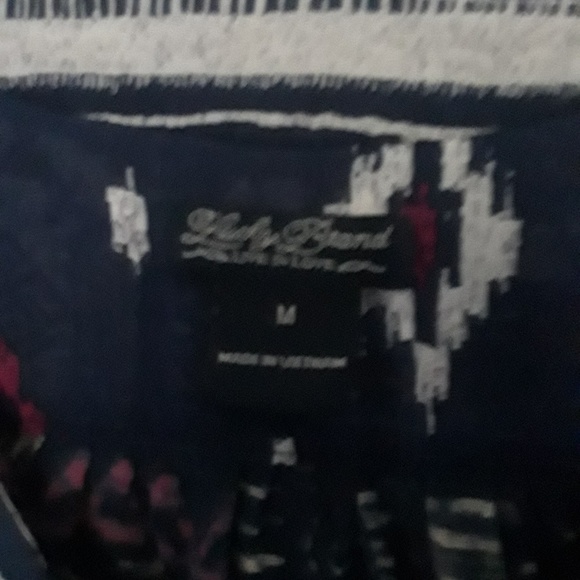 Lucky Brand Patterned High/low Top, 3/4 sleeve - Picture 3 of 4